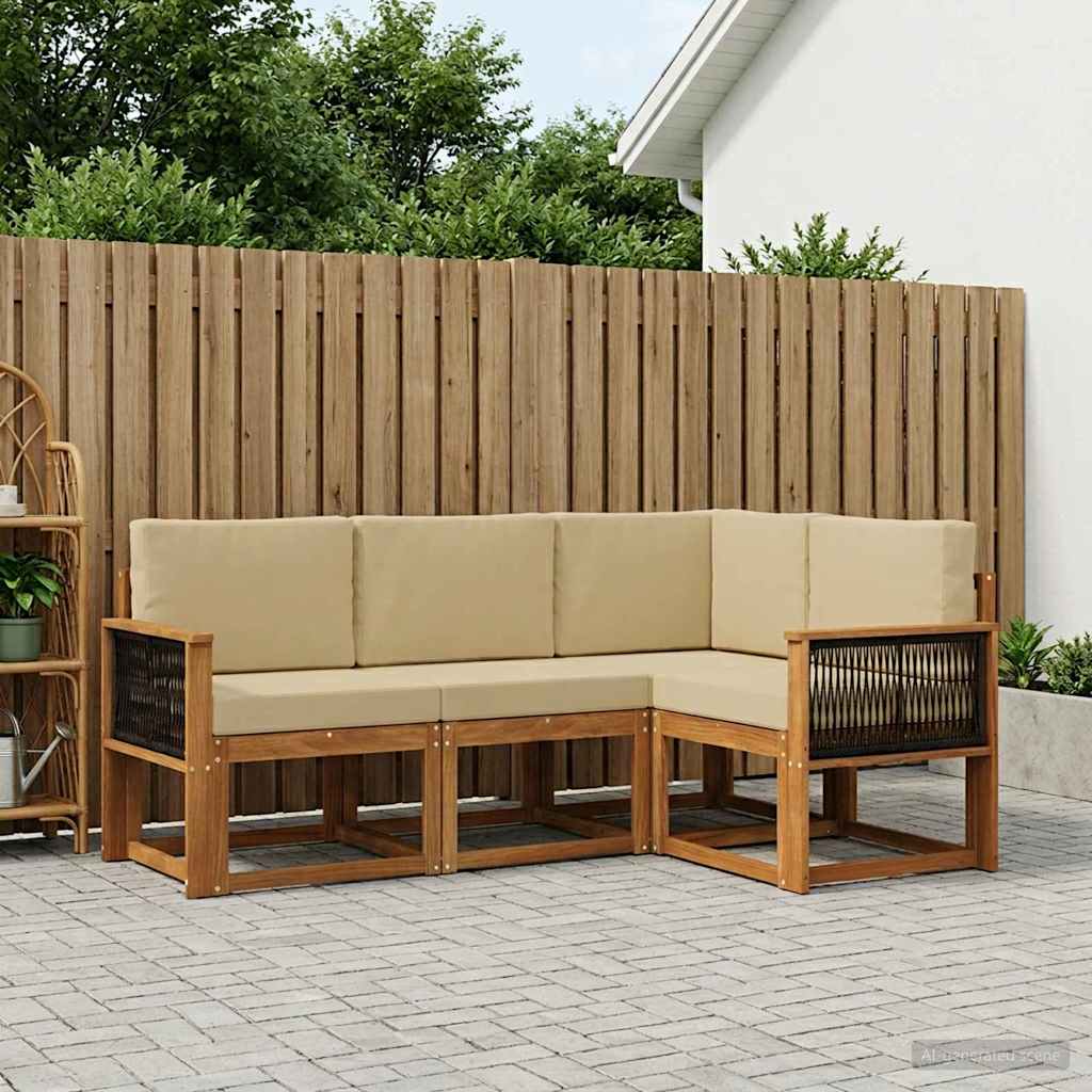 Udendørs Sofagruppe Med Pude 4 Dele - Variant 3385174