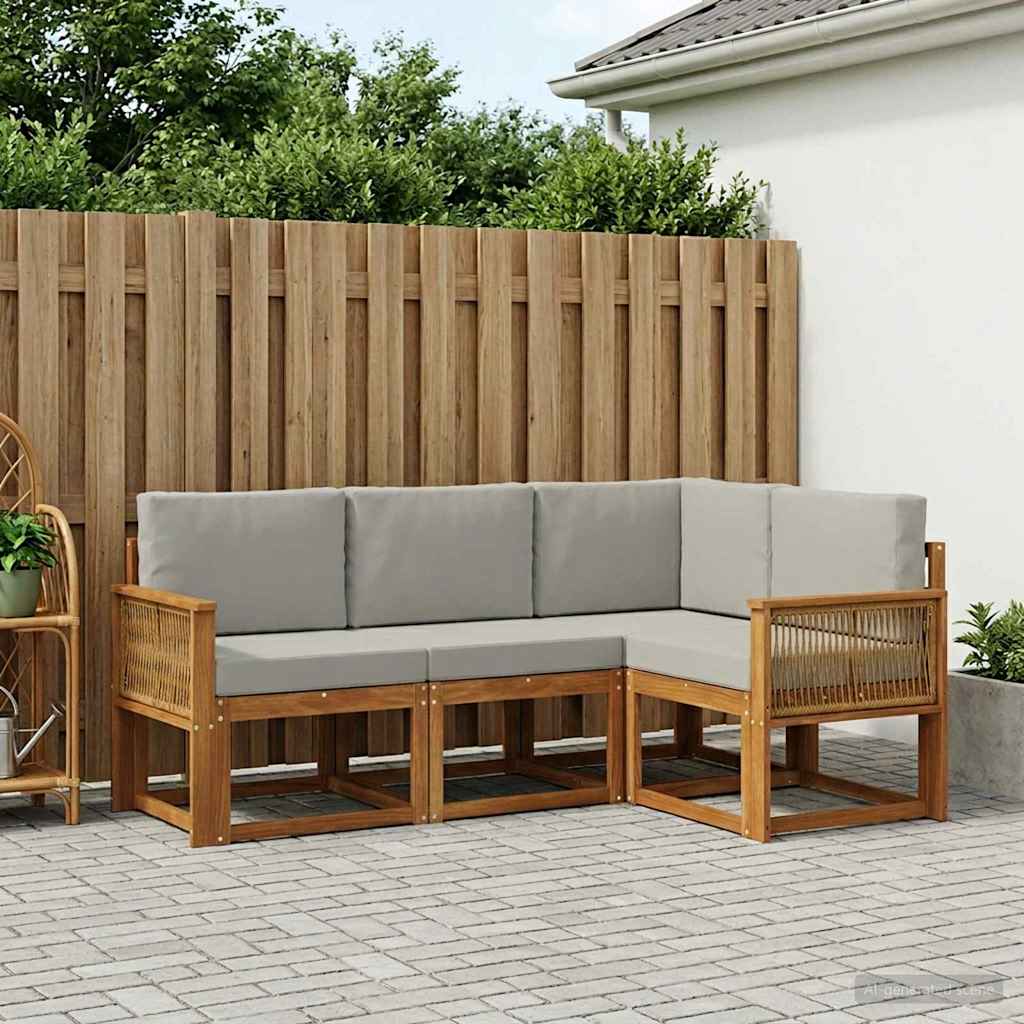 Udendørs Sofagruppe Med Pude 4 Dele - Variant 3385177