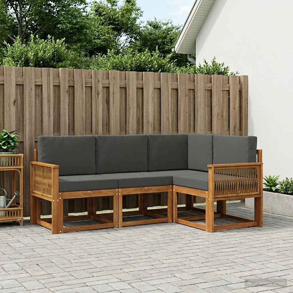 Udendørs Sofagruppe Med Pude 4 Dele - Variant 3385178