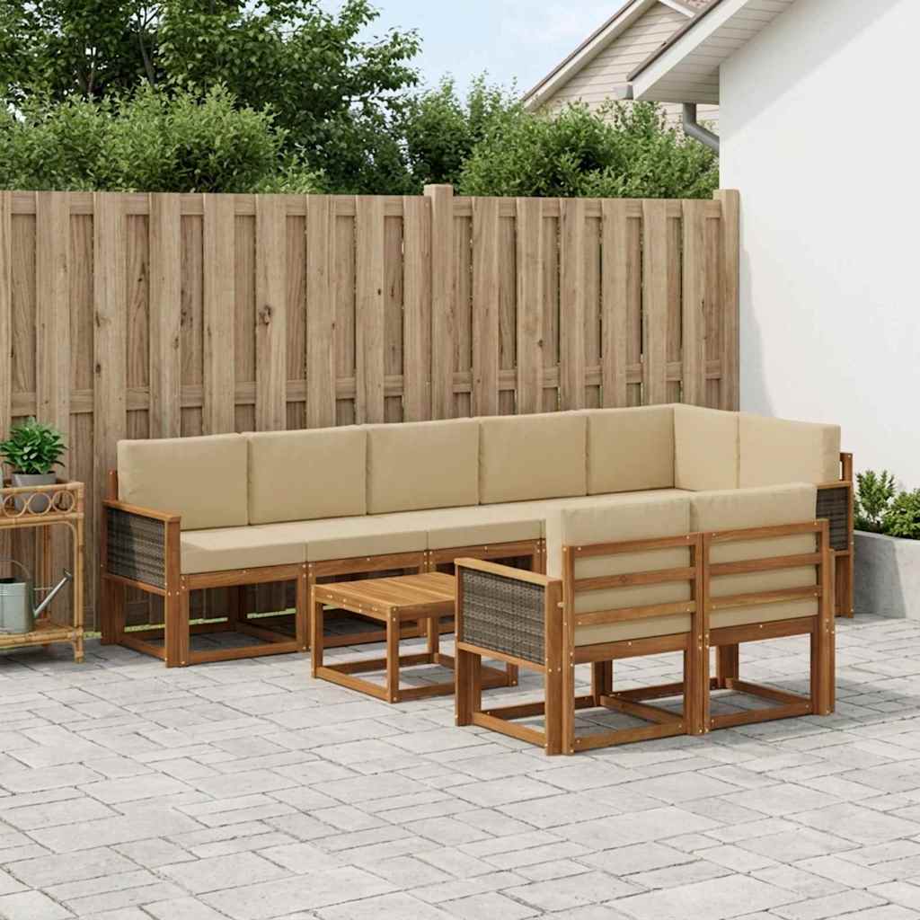 Udendørs Sofagruppe Med Pude 9 Dele - Variant 3385329