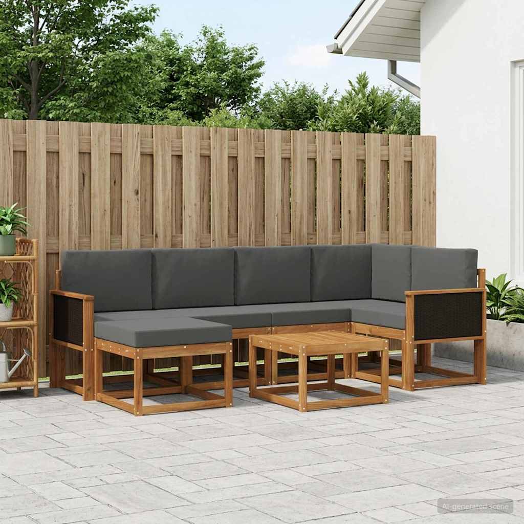 Udendørs Sofagruppe Med Pude 7 Dele - Variant 3385363