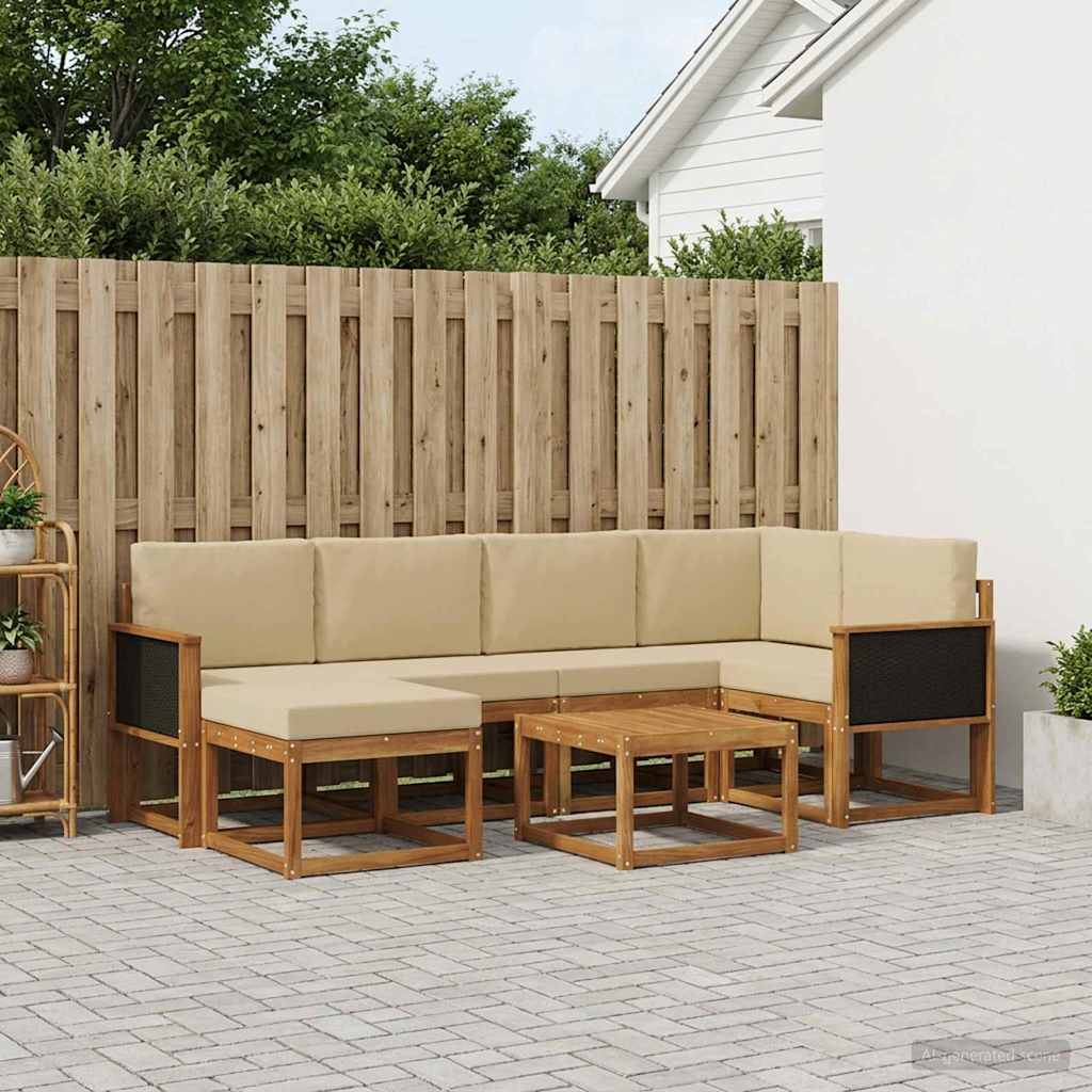 Udendørs Sofagruppe Med Pude 7 Dele - Variant 3385364