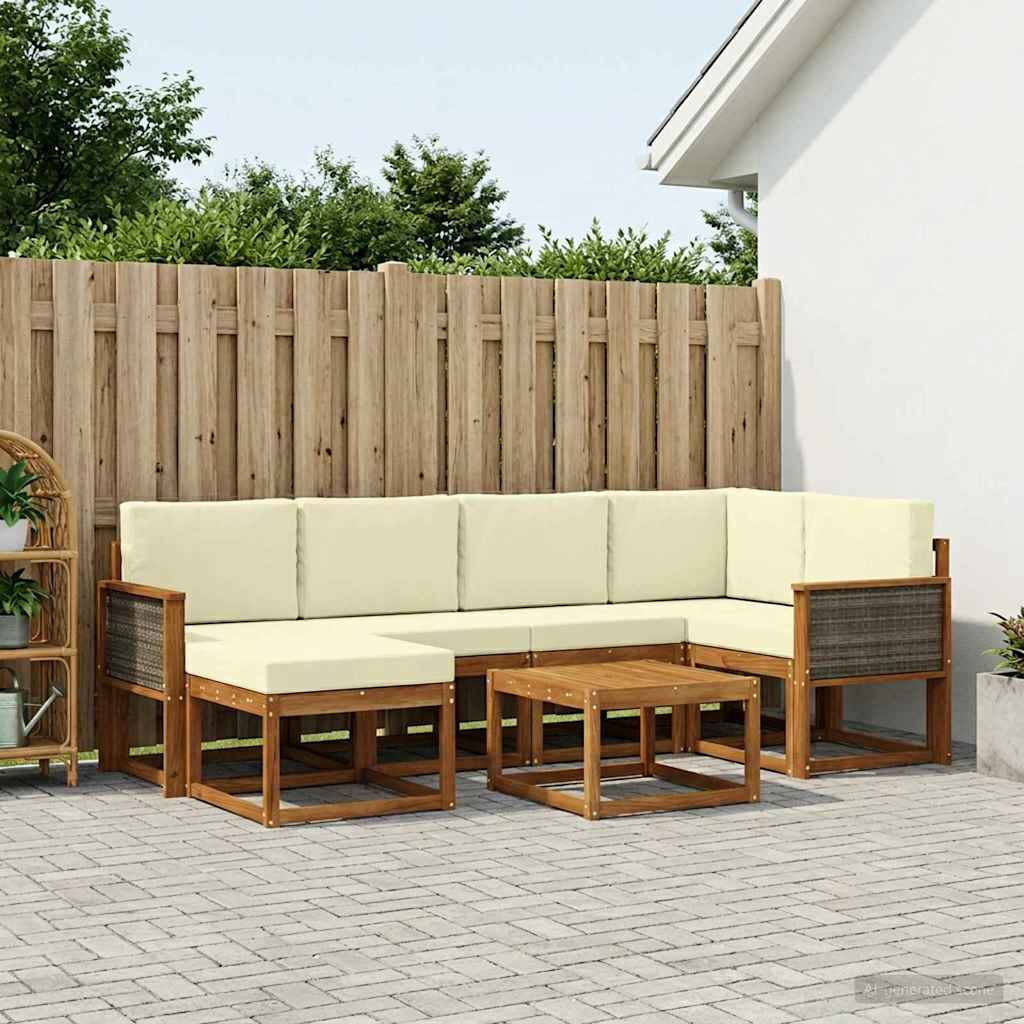 Udendørs Sofagruppe Med Pude 7 Dele - Variant 3385366