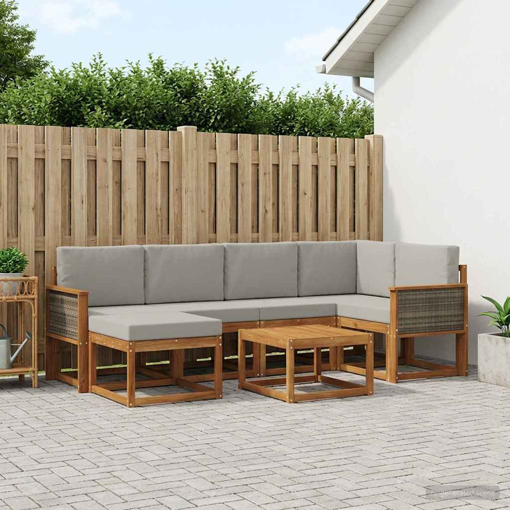 Udendørs Sofagruppe Med Pude 7 Dele - Variant 3385367