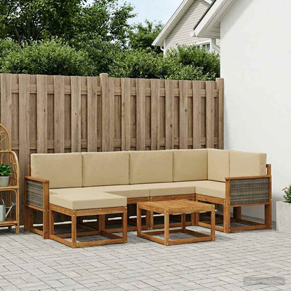 Udendørs Sofagruppe Med Pude 7 Dele - Variant 3385369