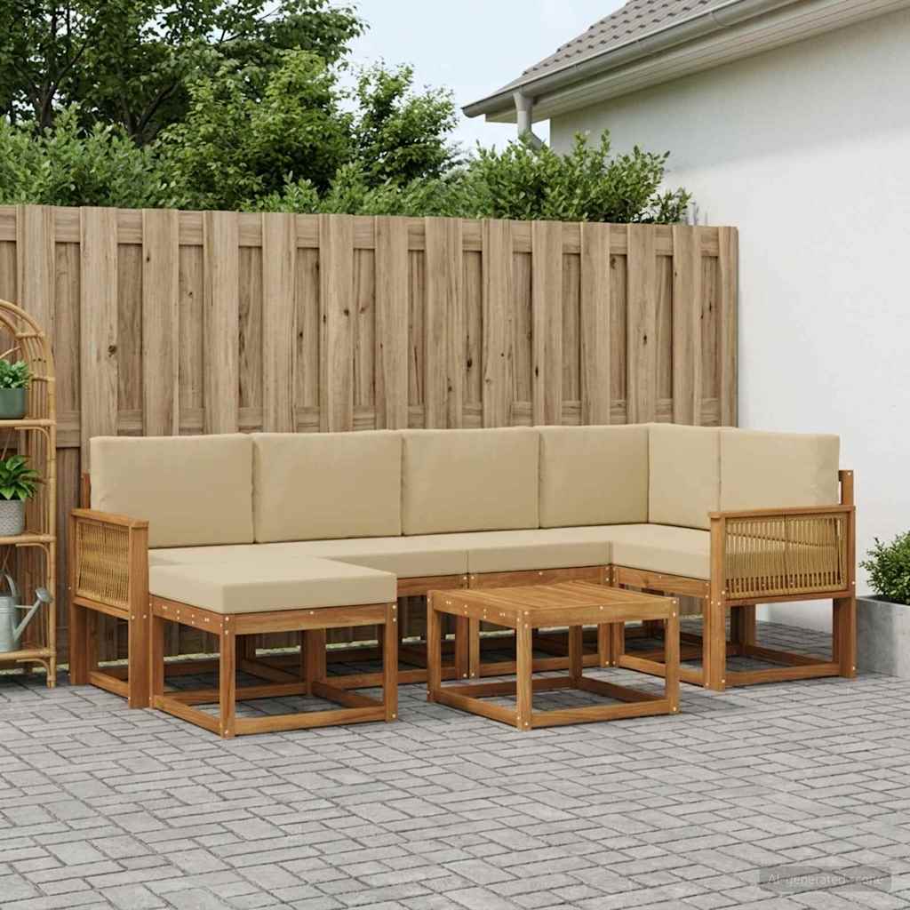 Udendørs Sofagruppe Med Pude 7 Dele - Variant 3385379