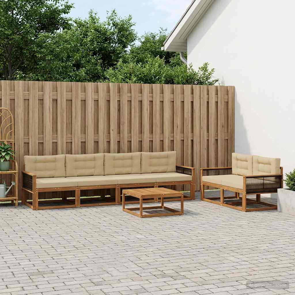 Udendørs Sofagruppe 7 Dele Massivt Akacietræ - Variant 3382366
