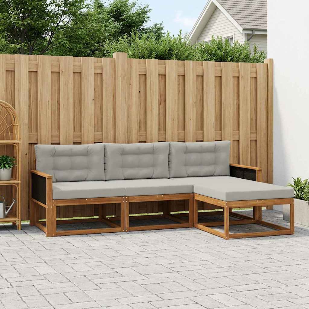 Udendørs Sofagruppe 4 Dele Massivt Akacietræ