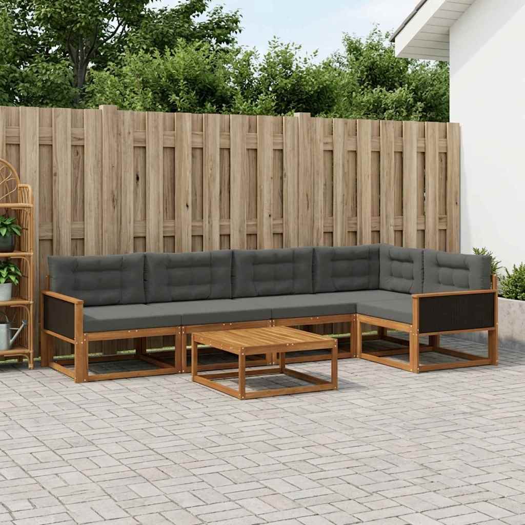 Udendørs Sofagruppe Med Pude 6 Dele - Variant 3382575