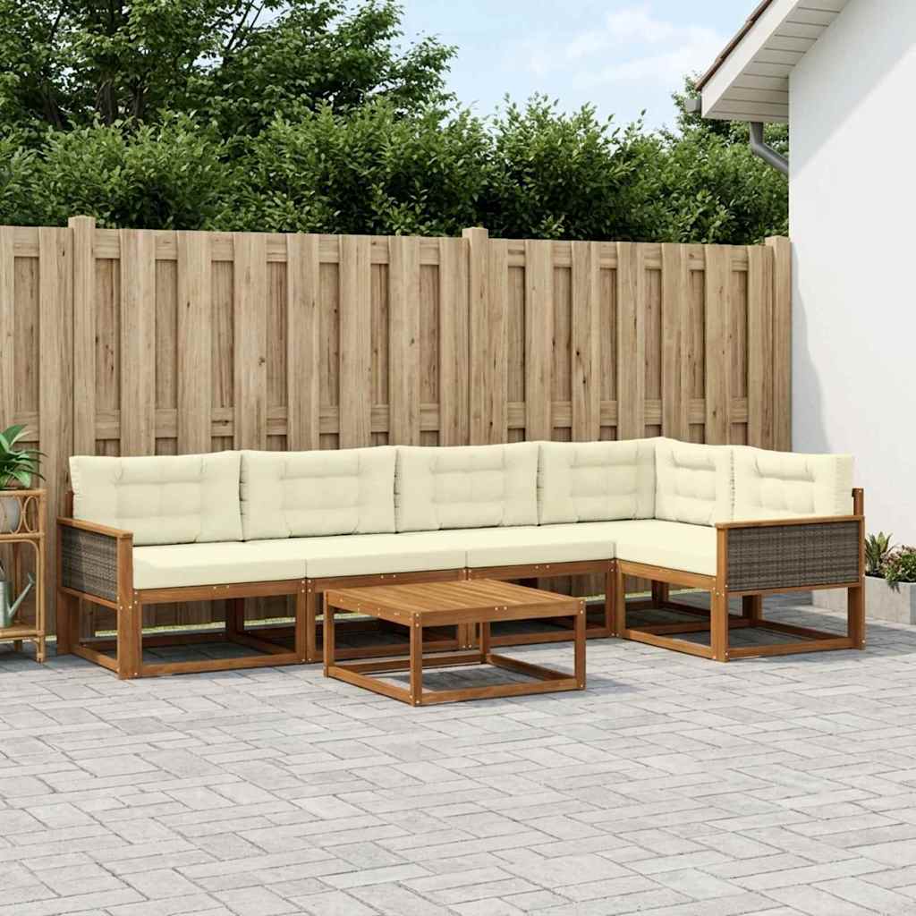 Udendørs Sofagruppe Med Pude 6 Dele - Variant 3382578