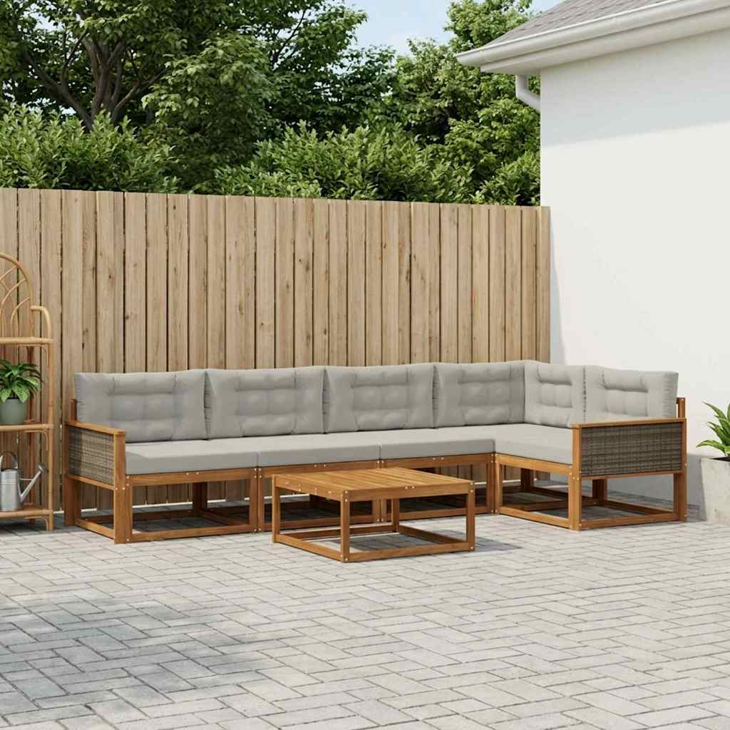 Udendørs Sofagruppe Med Pude 6 Dele - Variant 3382579