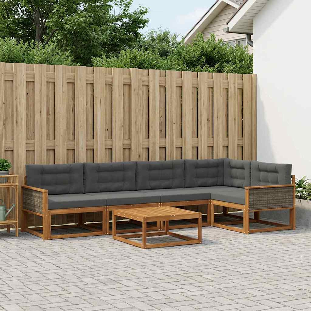 Udendørs Sofagruppe Med Pude 6 Dele - Variant 3382580