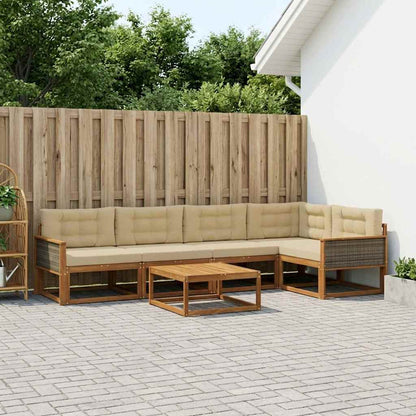 Udendørs Sofagruppe Med Pude 6 Dele - Variant 3382581