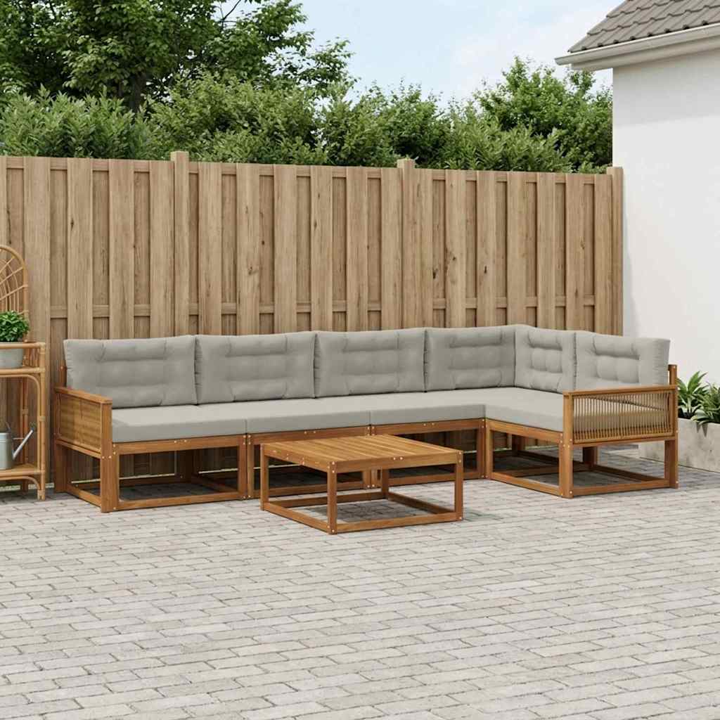 Udendørs Sofagruppe Med Pude 6 Dele - Variant 3382589