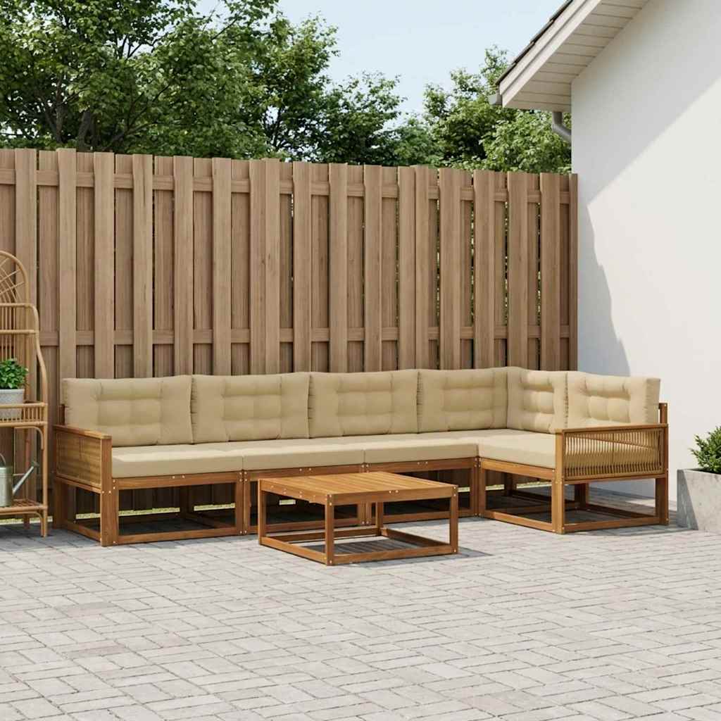 Udendørs Sofagruppe Med Pude 6 Dele - Variant 3382591