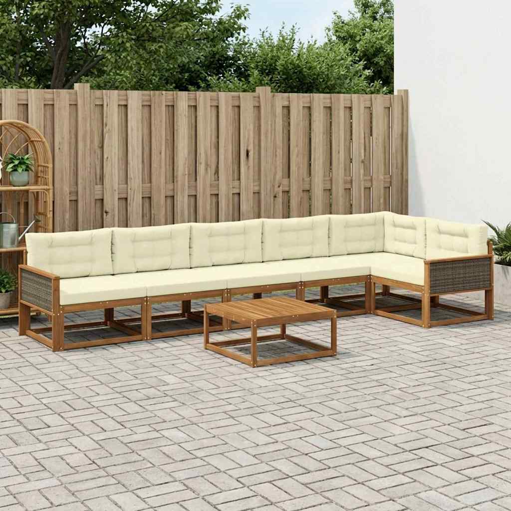 Udendørs Sofagruppe Med Pude 7 Dele - Variant 3382618