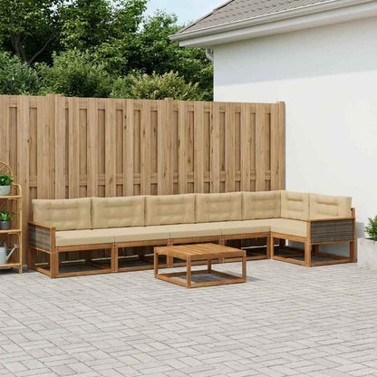 Udendørs Sofagruppe Med Pude 7 Dele - Variant 3382621