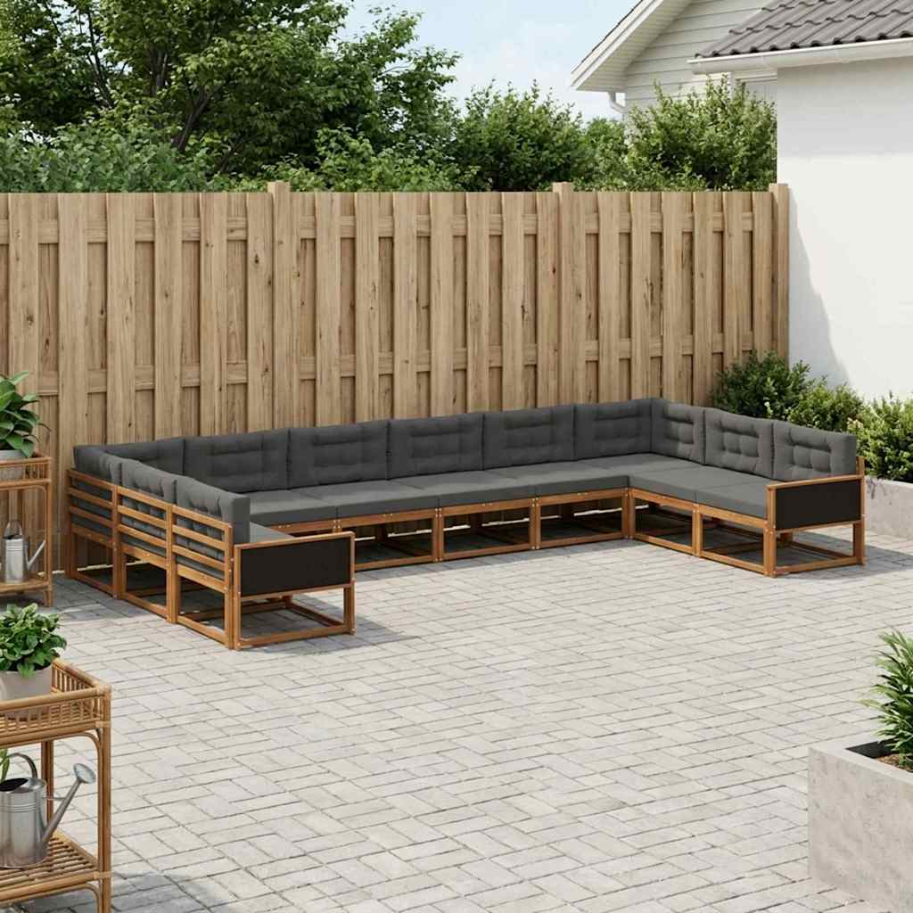 Udendørs Sofagruppe Med Pude 10 Dele - Variant 3382915