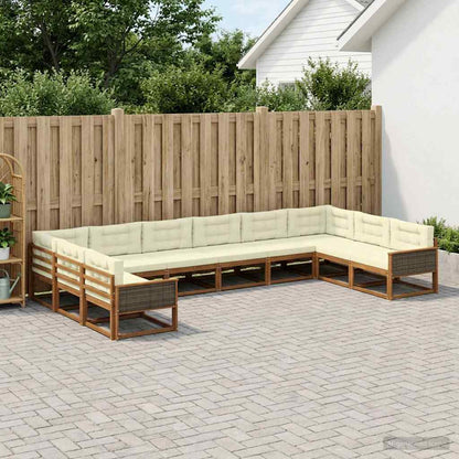 Udendørs Sofagruppe Med Pude 10 Dele - Variant 3382918