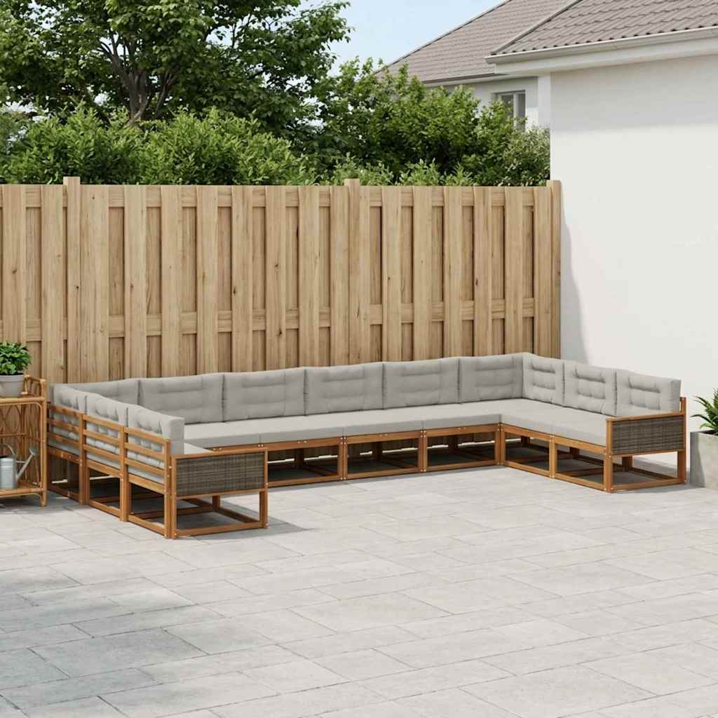 Udendørs Sofagruppe Med Pude 10 Dele - Variant 3382919