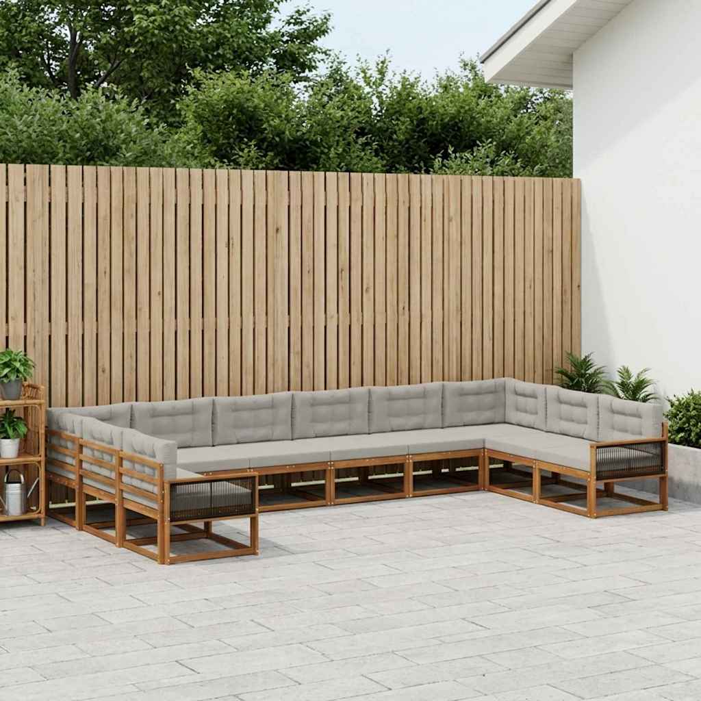 Udendørs Sofagruppe Med Pude 10 Dele - Variant 3382924