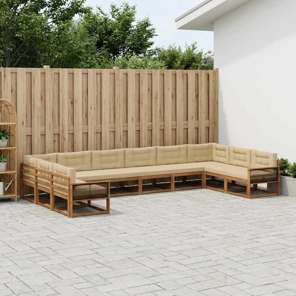 Udendørs Sofagruppe Med Pude 10 Dele - Variant 3382926