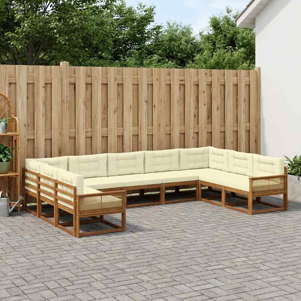 Udendørs Sofagruppe Med Pude 10 Dele - Variant 3382928