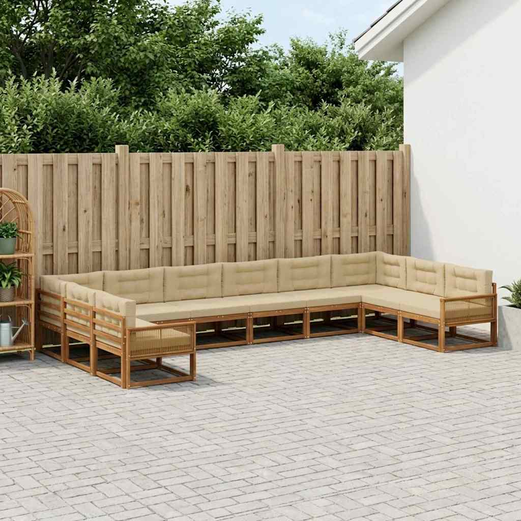 Udendørs Sofagruppe Med Pude 10 Dele - Variant 3382931