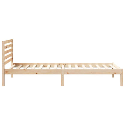 Sengestel Med Hovedgærde Brun 80 220 Cm Massivt Fyrretræ - Billede 7