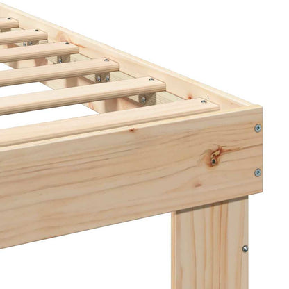 Sengestel Med Hovedgærde Brun 75 190 Cm Massivt Fyrretræ - Billede 9