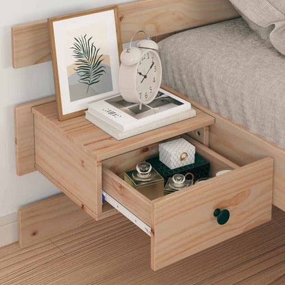 Sengestel Med Hovedgærde Brun 75 X 190 Cm Massivt Fyrretræ - Billede 5