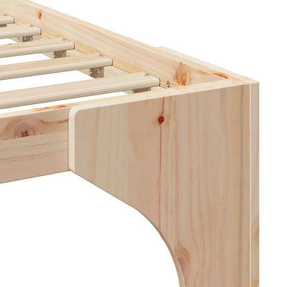 Gulv Seng Ramme Med Opbevaring Brun Konstruktionsfyr - Billede 9