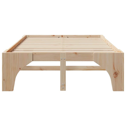 Gulv Seng Ramme Med Opbevaring Brun Konstruktionsfyr - Billede 6