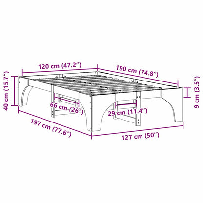 Gulv Seng Ramme Med Opbevaring Brun Konstruktionsfyr - Billede 10