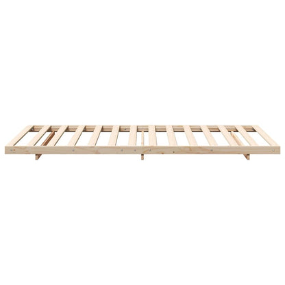 Gulv Seng Ramme Brun 100 220 Cm Massivt Fyrretræ - Billede 7