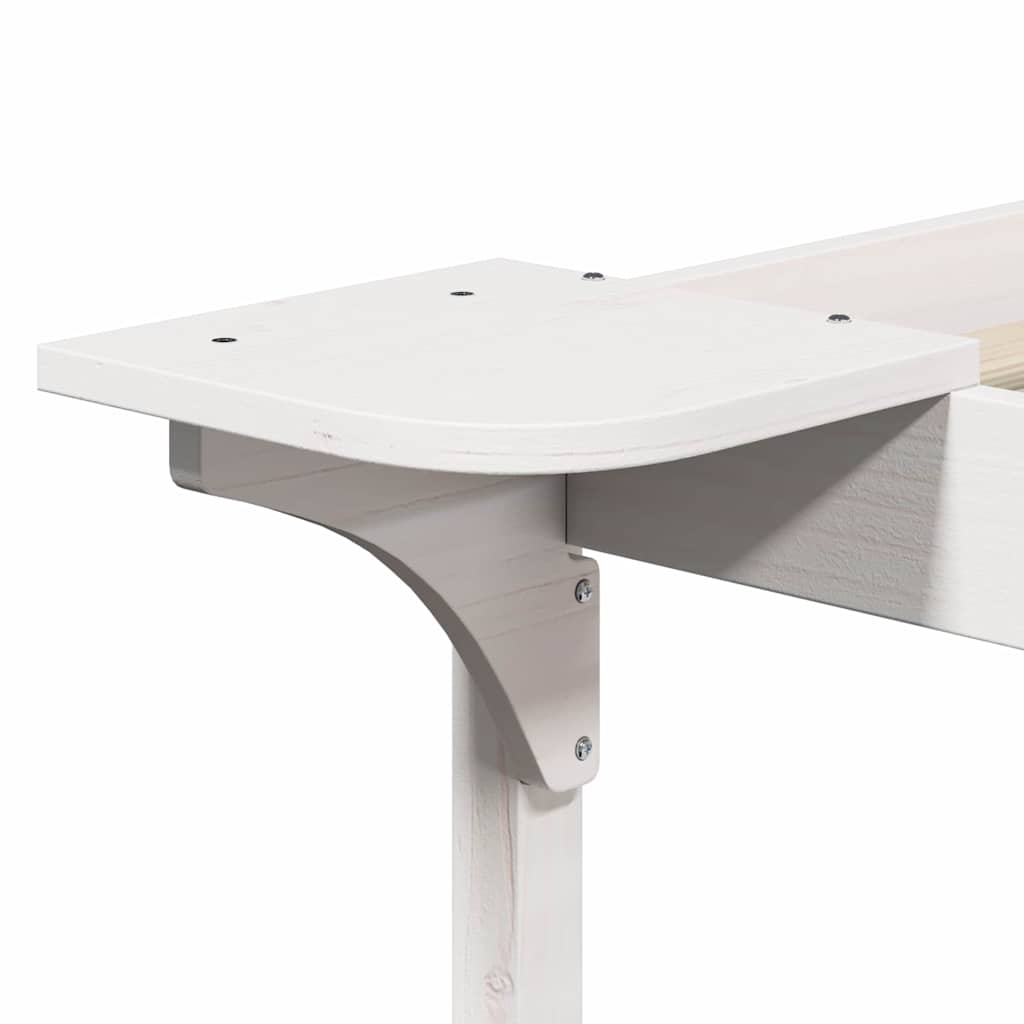 Sengestel Med Sideborde 80 X 220 Cm Massiv Fyrretræ - Billede 9