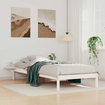 Sengestel Med Sideborde 80 X 220 Cm Massiv Fyrretræ - Hovedbillede