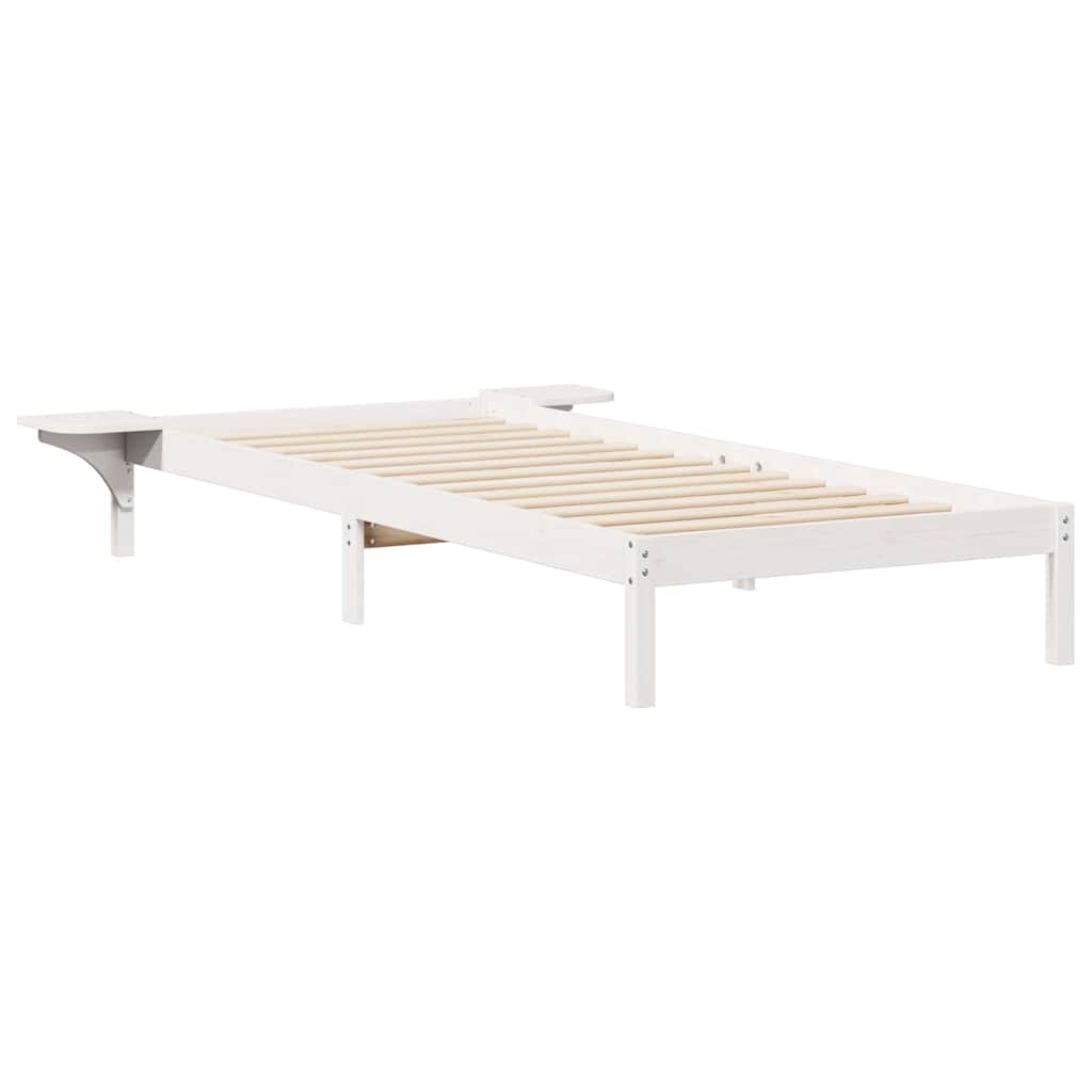 Sengestel Med Sideborde 80 X 220 Cm Massiv Fyrretræ - Billede 2
