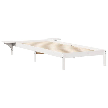 Sengestel Med Sideborde 80 X 220 Cm Massiv Fyrretræ - Billede 2