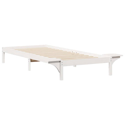 Sengestel Med Sideborde 80 X 220 Cm Massiv Fyrretræ - Billede 7