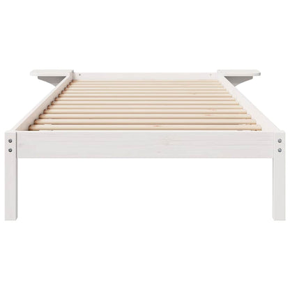 Sengestel Med Sideborde 80 X 220 Cm Massiv Fyrretræ - Billede 5