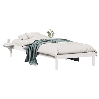 Sengestel Med Sideborde 80 X 220 Cm Massiv Fyrretræ - Billede 3