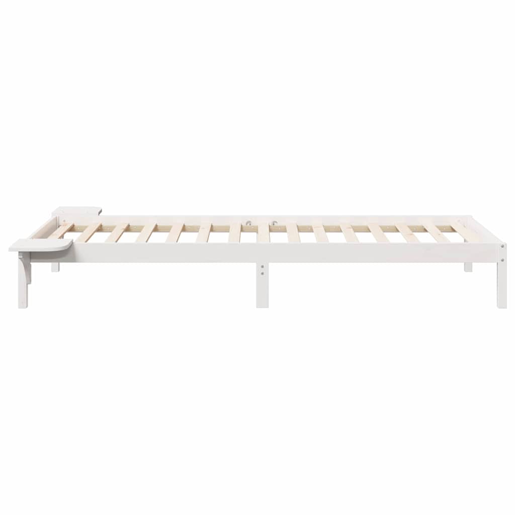 Sengestel Med Sideborde 80 X 220 Cm Massiv Fyrretræ - Billede 6