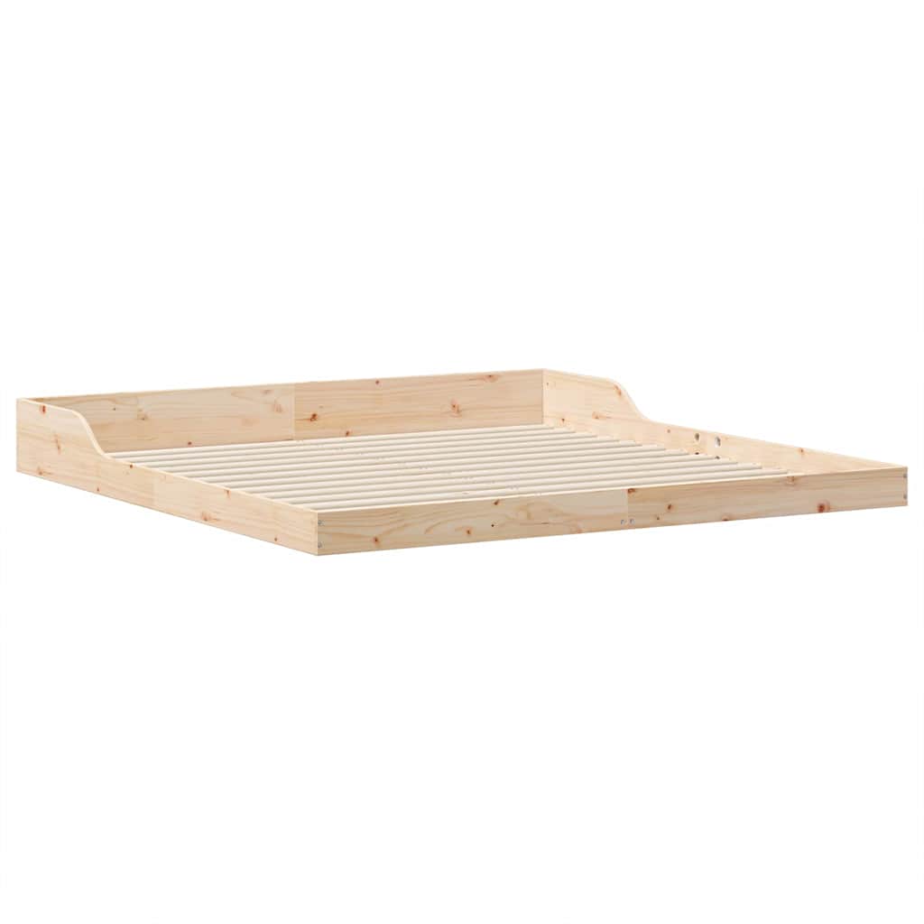 Sengestel Brun 200 200 Cm Massivt Fyrretræ - Billede 2