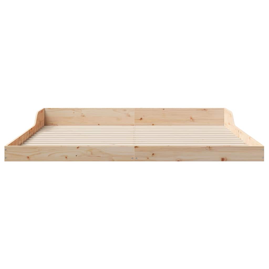 Sengestel Brun 200 200 Cm Massivt Fyrretræ - Billede 6