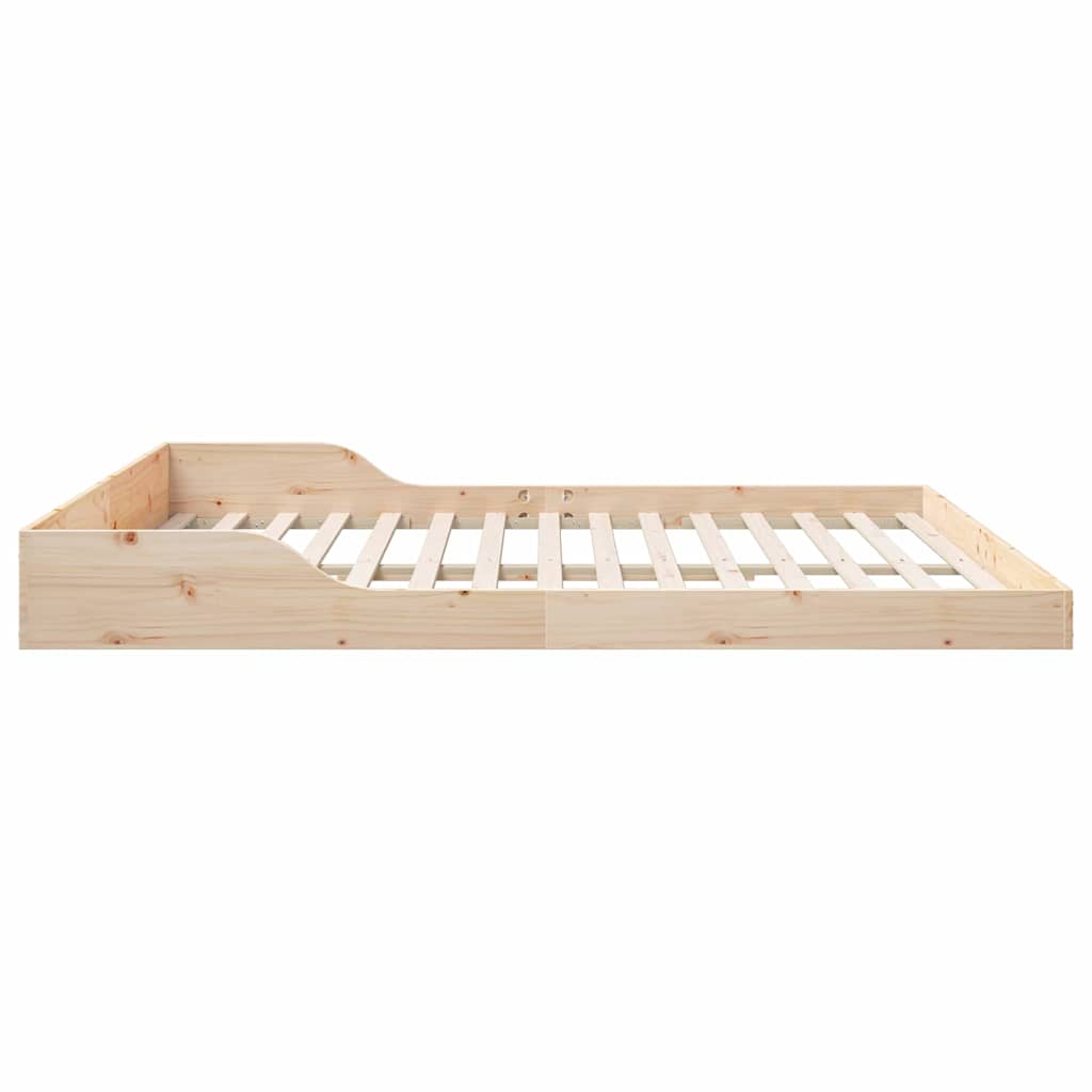 Sengestel Brun 200 200 Cm Massivt Fyrretræ - Billede 7