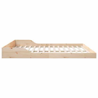 Sengestel Brun 200 200 Cm Massivt Fyrretræ - Billede 7