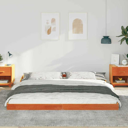 Sengestel Gyldenbrun 180 X 200 Cm Massivt Fyrretræ - Billede 4