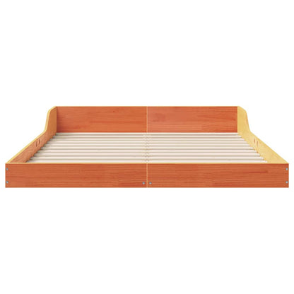 Sengestel Gyldenbrun 120 X 200 Cm Massivt Fyrretræ - Billede 5