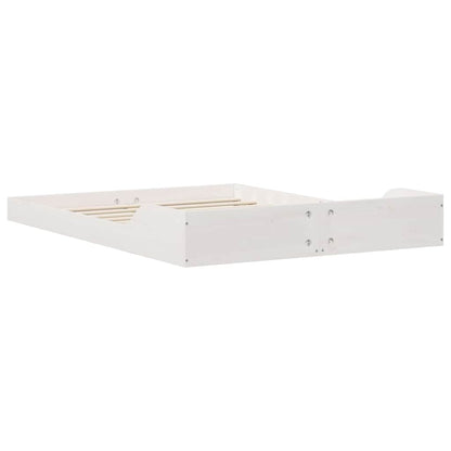 Sengestel Hvid 140 190 Cm Massivt Fyrretræ - Billede 8